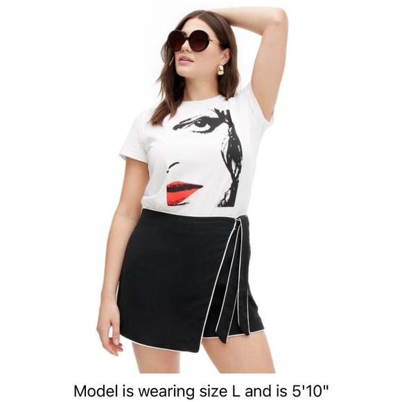 Diane Von Furstenberg Black Wrap Skort - Picture 2 of 5